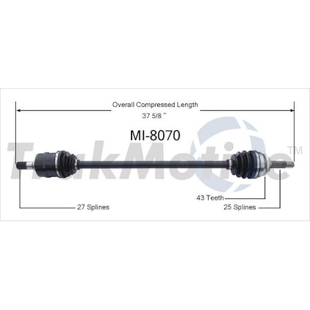 Surtrack Axle Cv Axle Shaft, Mi-8070 MI-8070